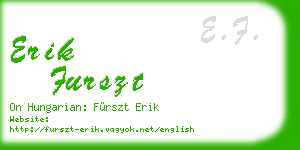 erik furszt business card